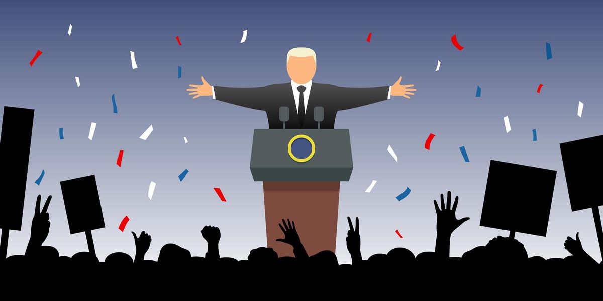 Exulting crowd greets new president