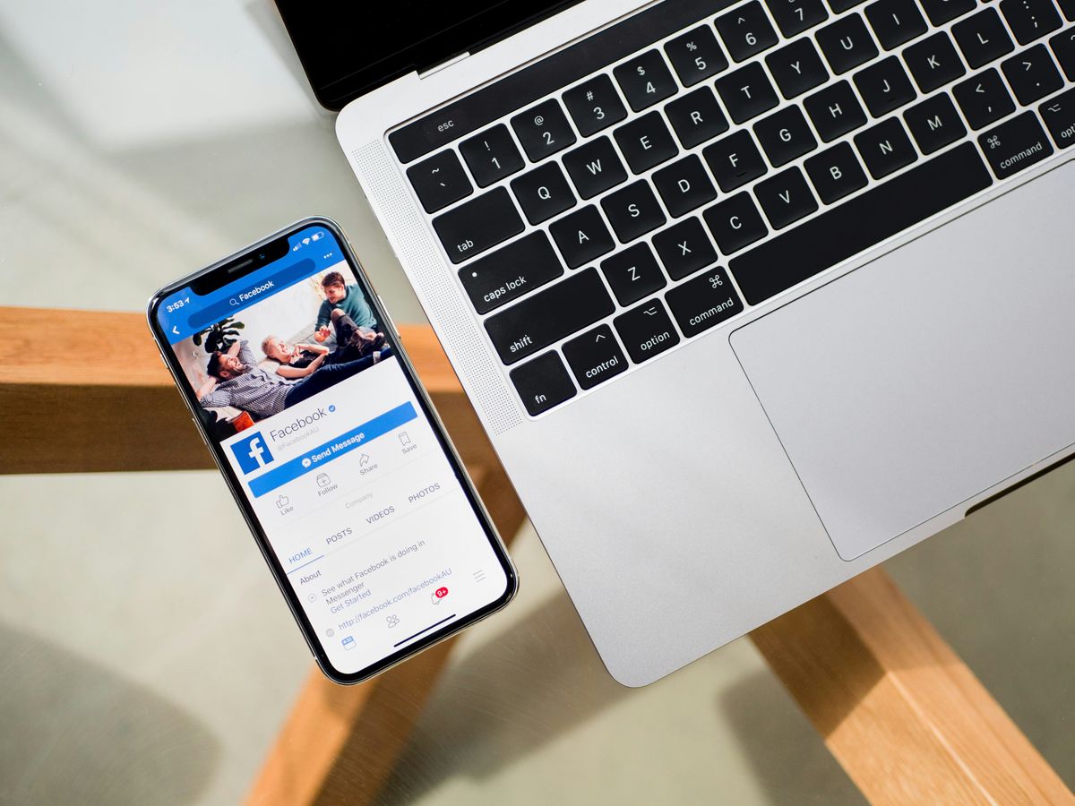 Facebook on a phone being used to build community