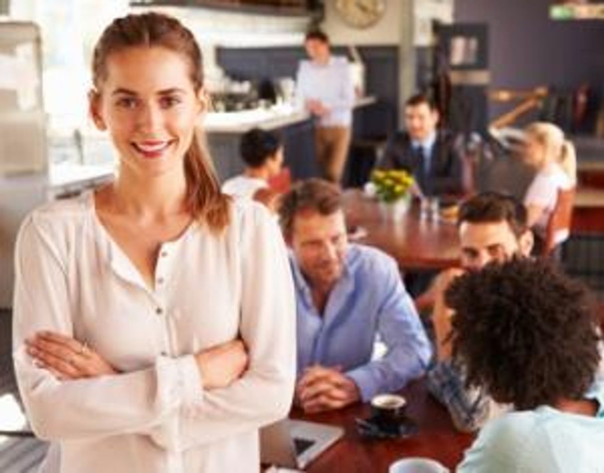 Female restaurant owner