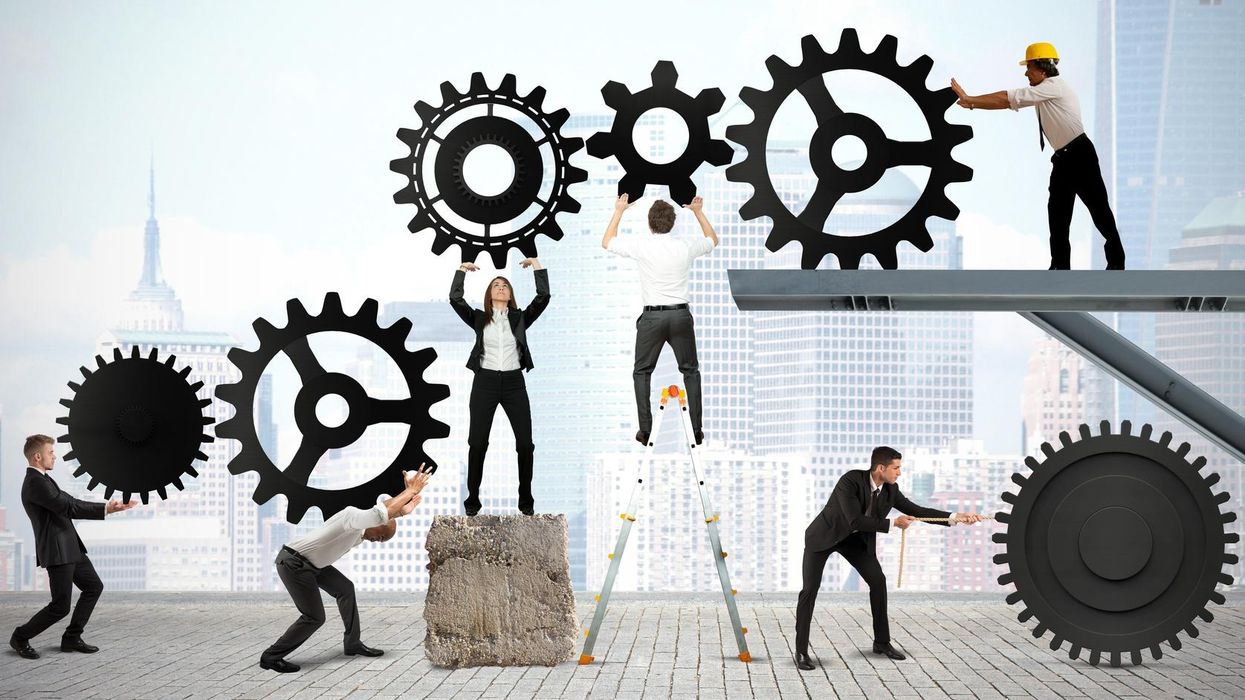 Freelance software developers working together as part of a team