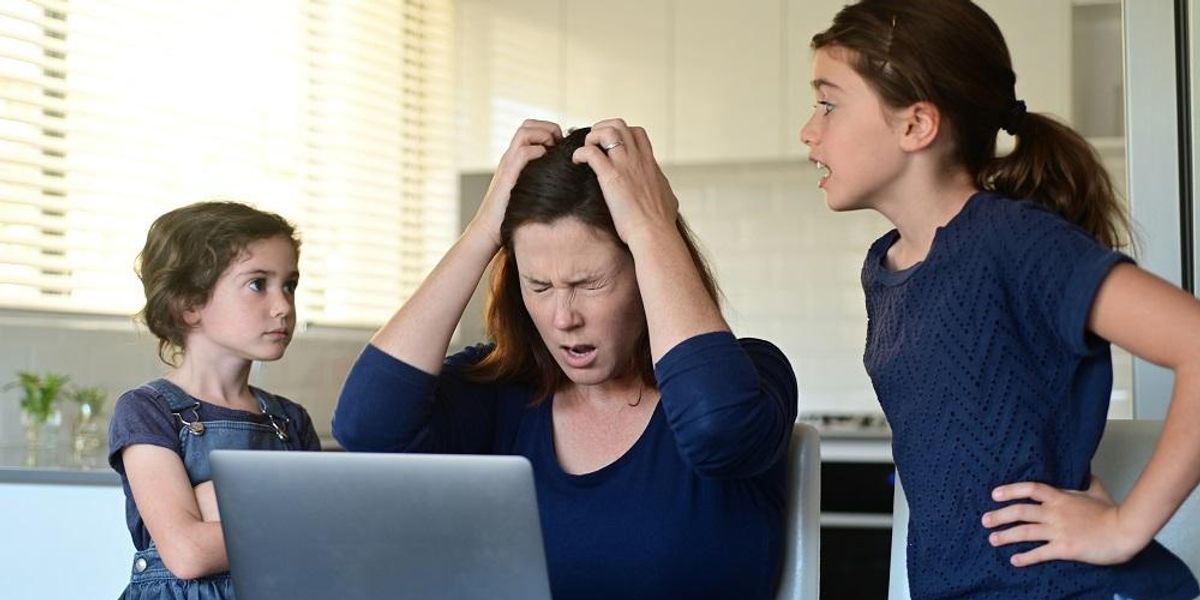 Frustrated woman entrepreneur working from home