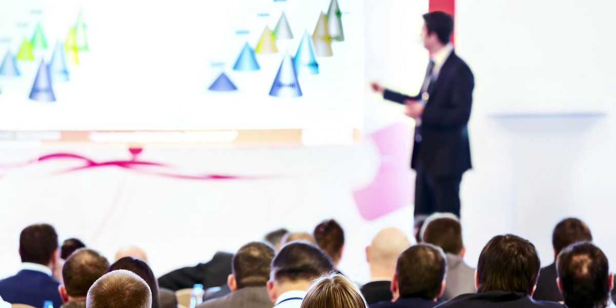 Giving public speech for business