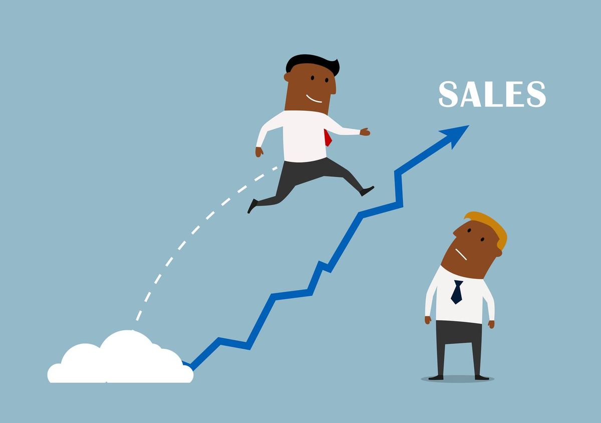 growing sales chart