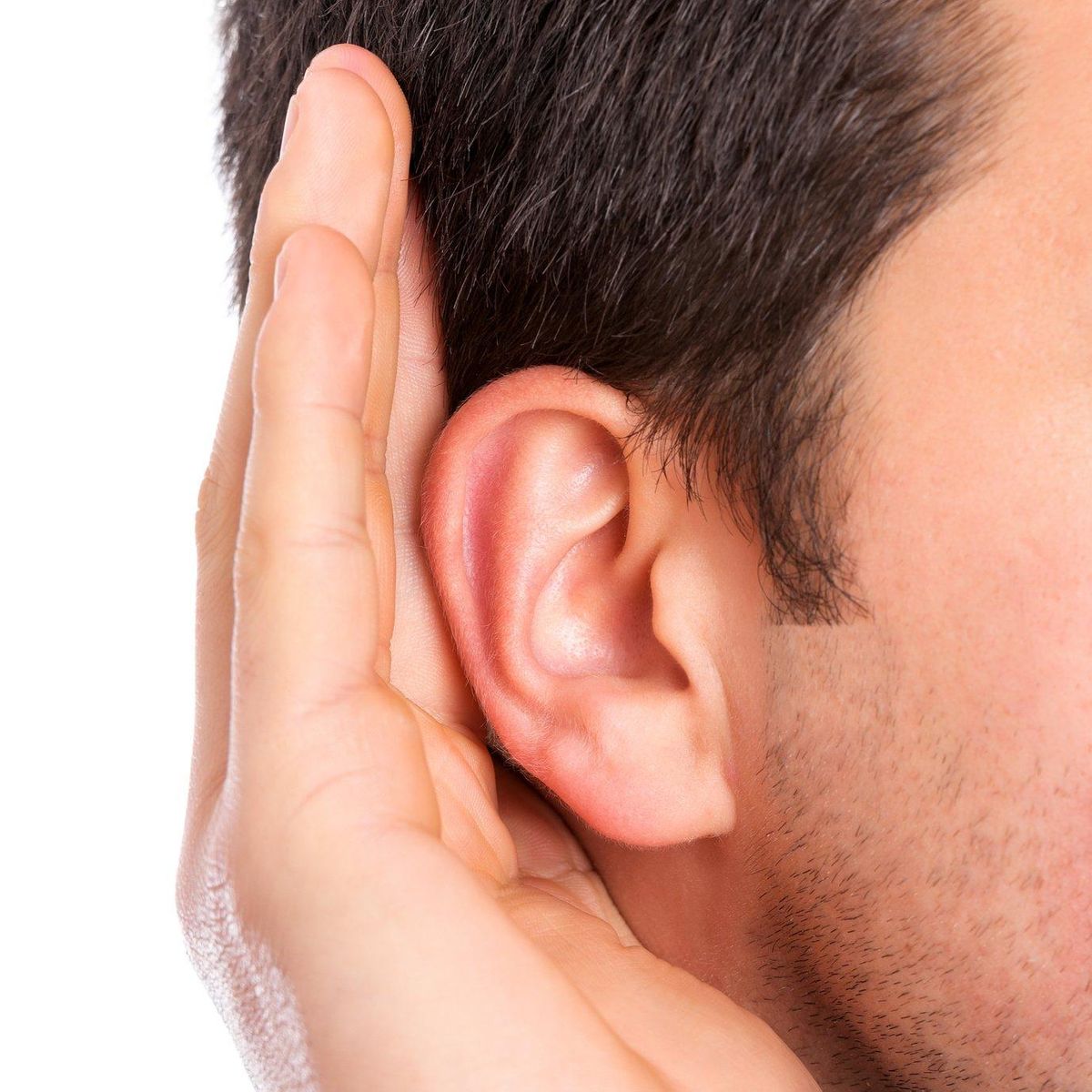 Hand on ear listening