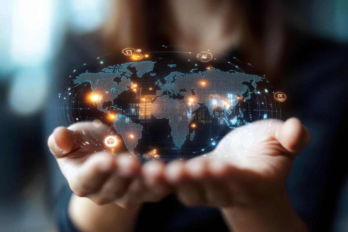 Holding world to symbolize real-time cross-border payment