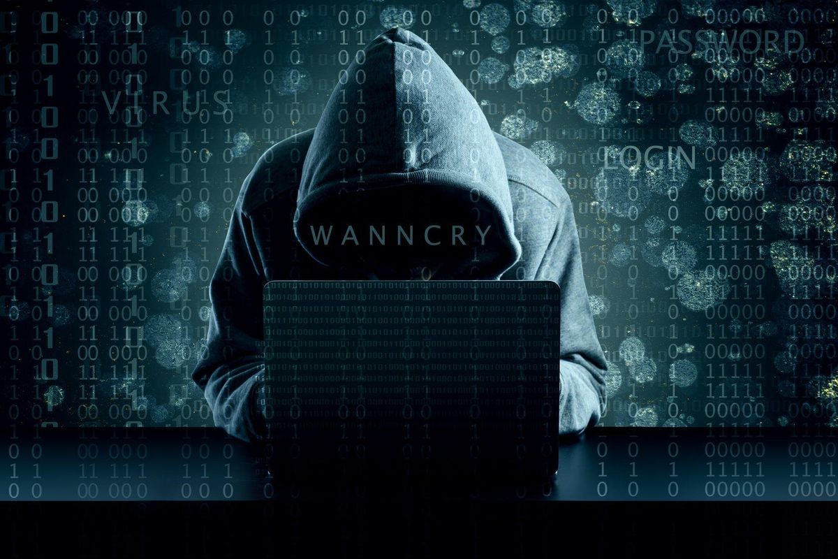 Hooded computer hacker
