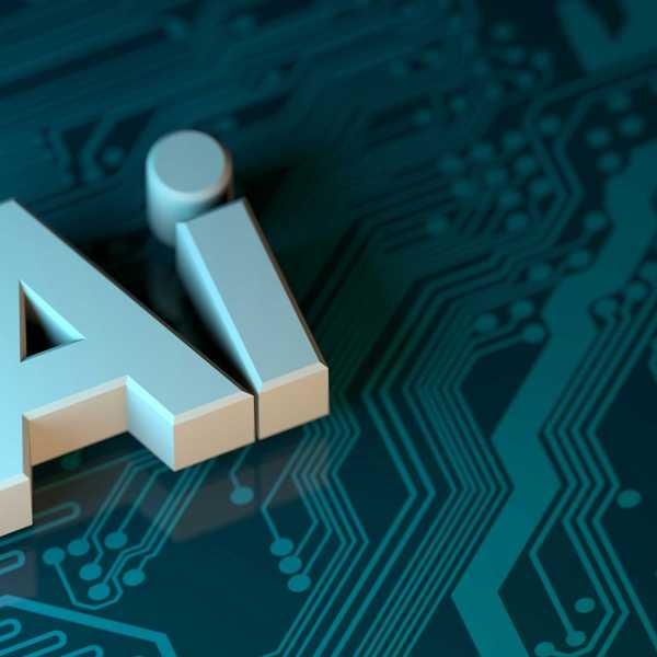 Image of a computer chip representing AI