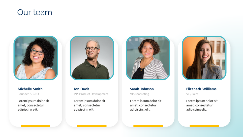 Ineffective slide presentation title example