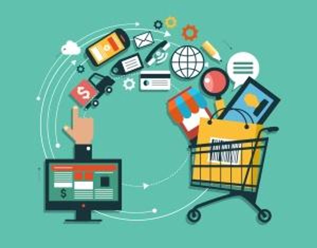 infographics background E-commerce