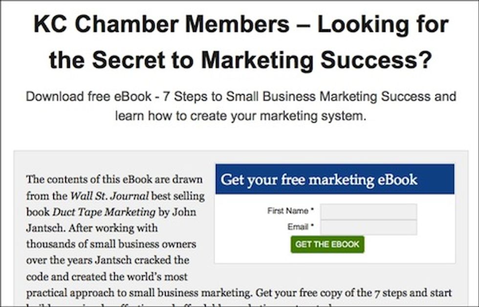 landing page example