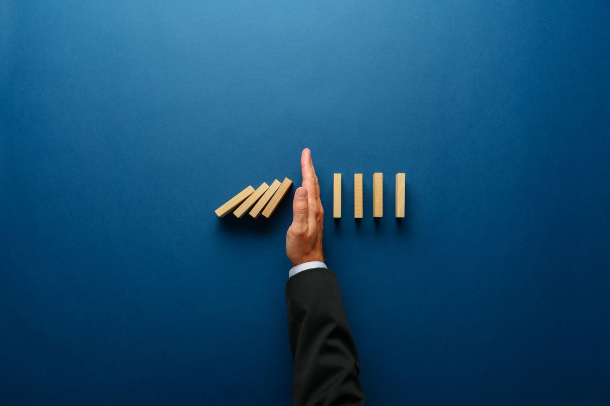 Leading during a business crisis concept