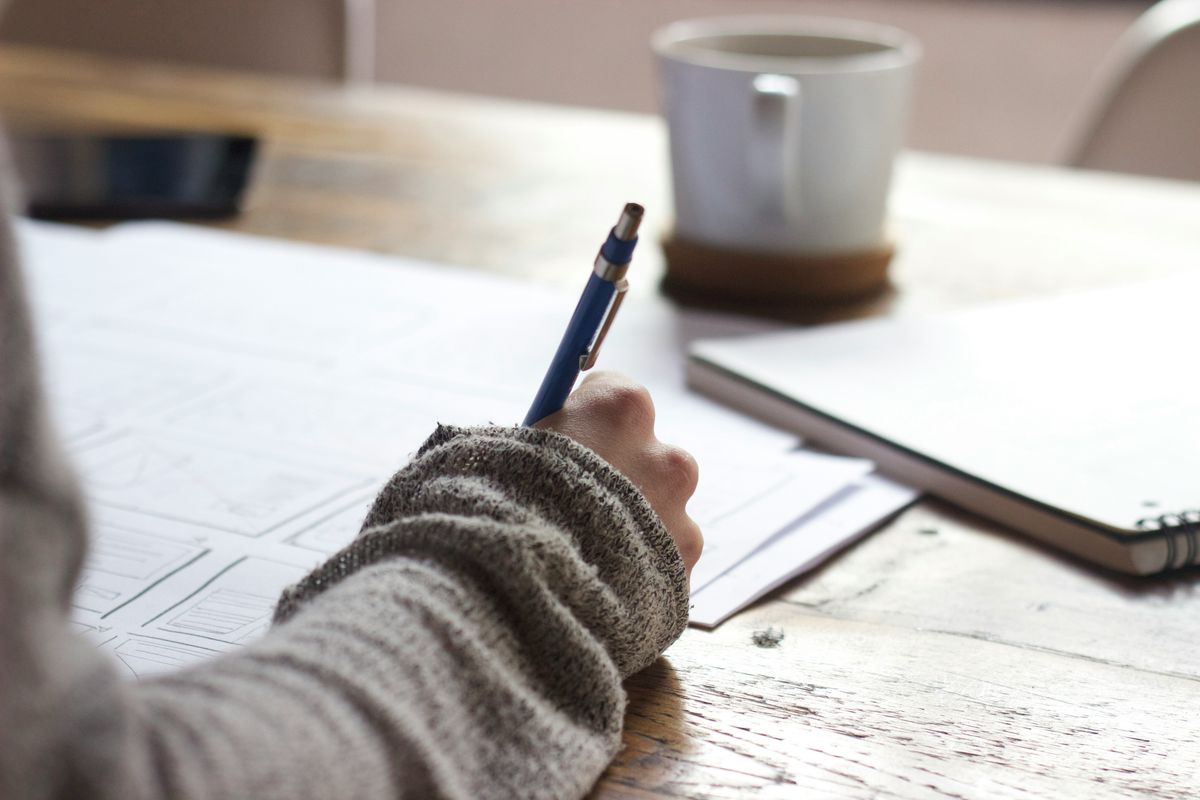 Listing the day's goals as part of a morning routine