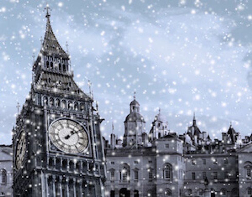 London's Big Ben in the snow