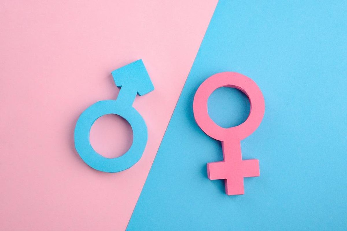 Male and female gender signs