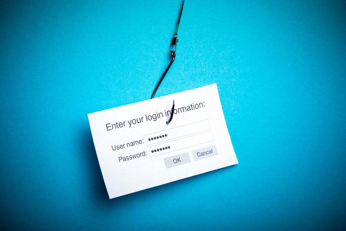 Malware phishing attack concept