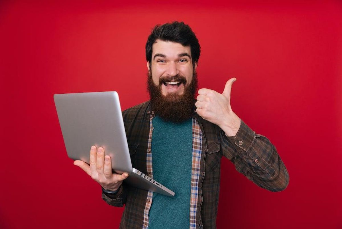 Man starting an online business