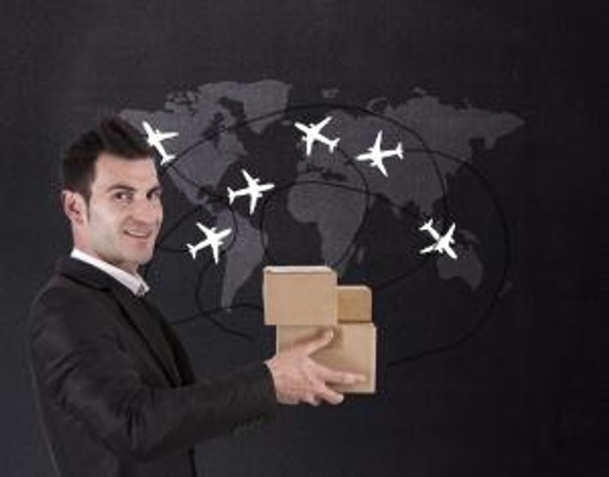 man with packets to send