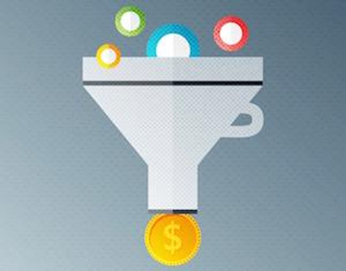 marketing or sales funnel illustration