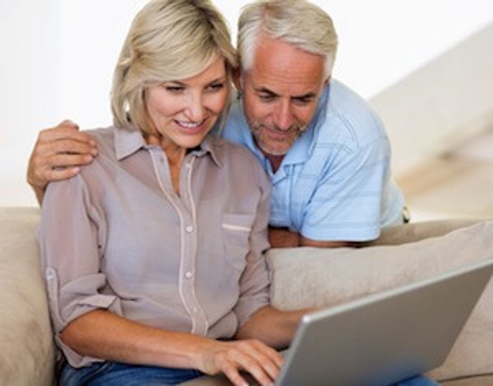 older couple shopping online