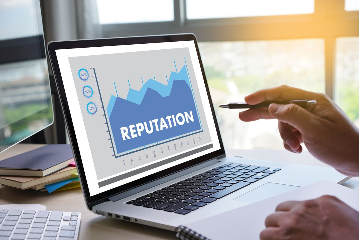 Online reputation management for business concept