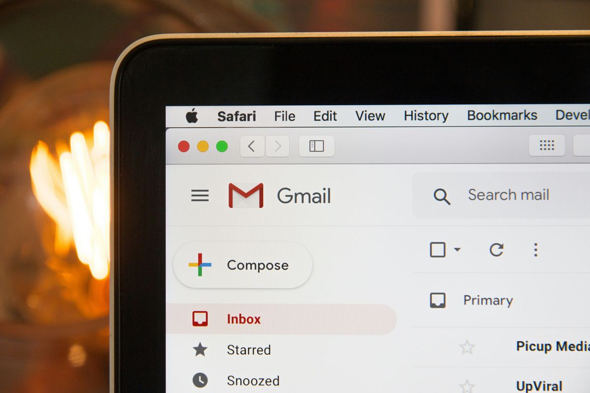 Open inbox with various email marketing subject lines