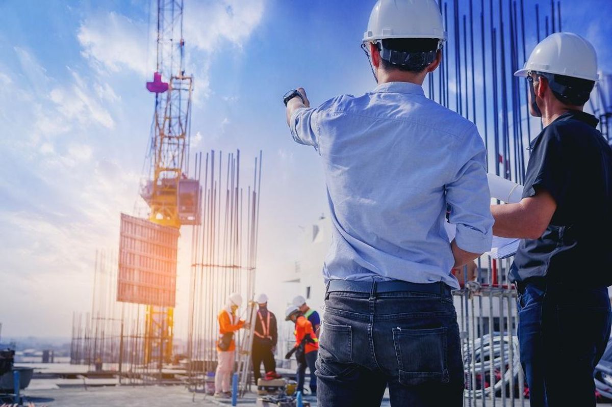 outdoors construction site.