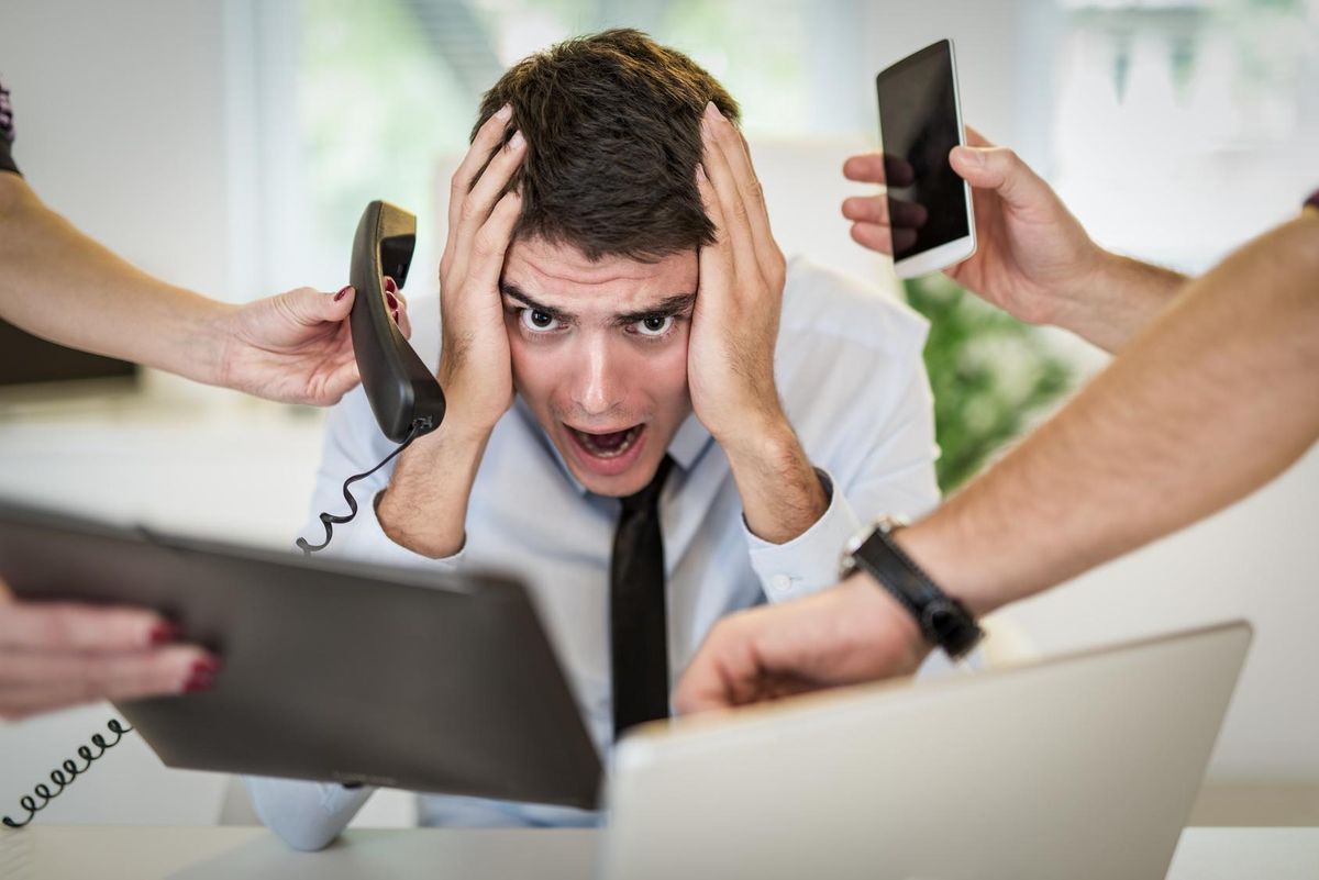 Overworked Businessman