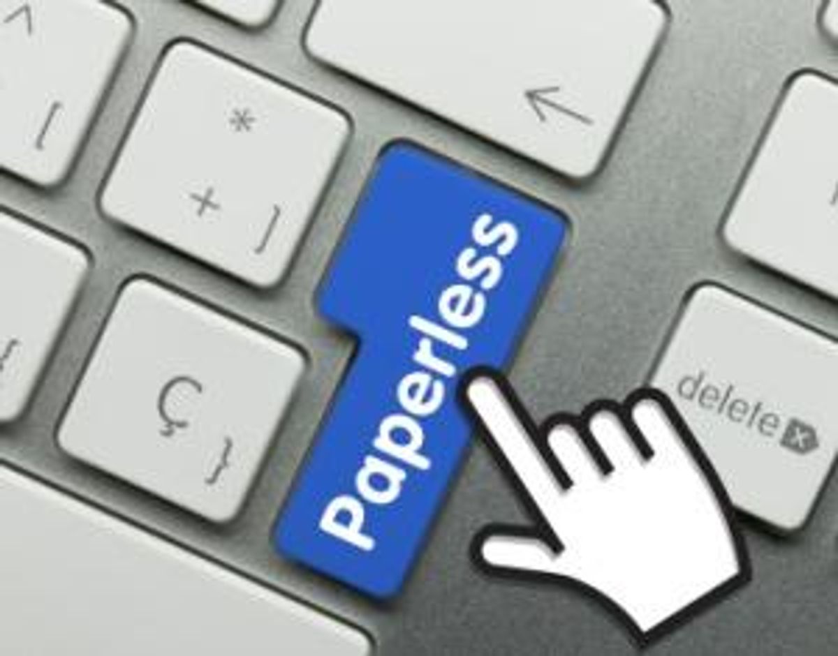 Paperless keyboard key hand