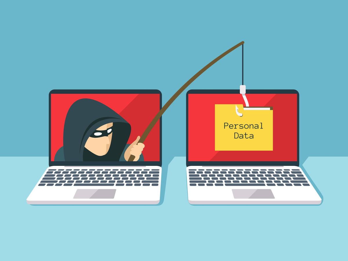 Phishing scam concept