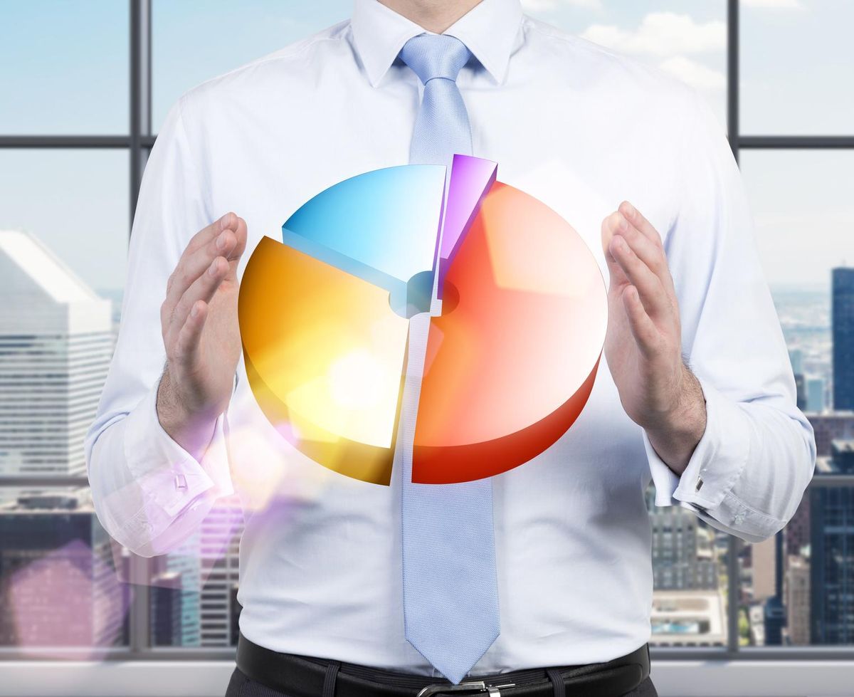Pie-chart office interior