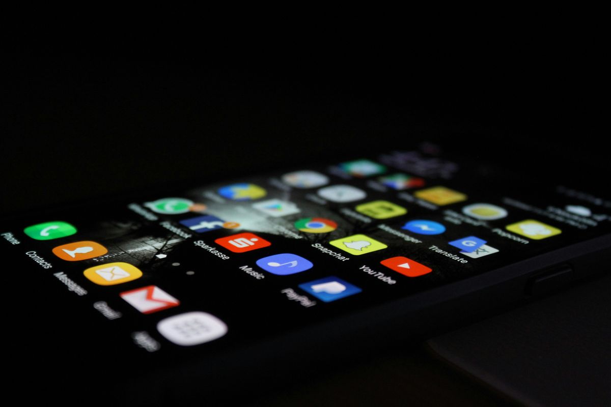 Popular apps on a smartphone