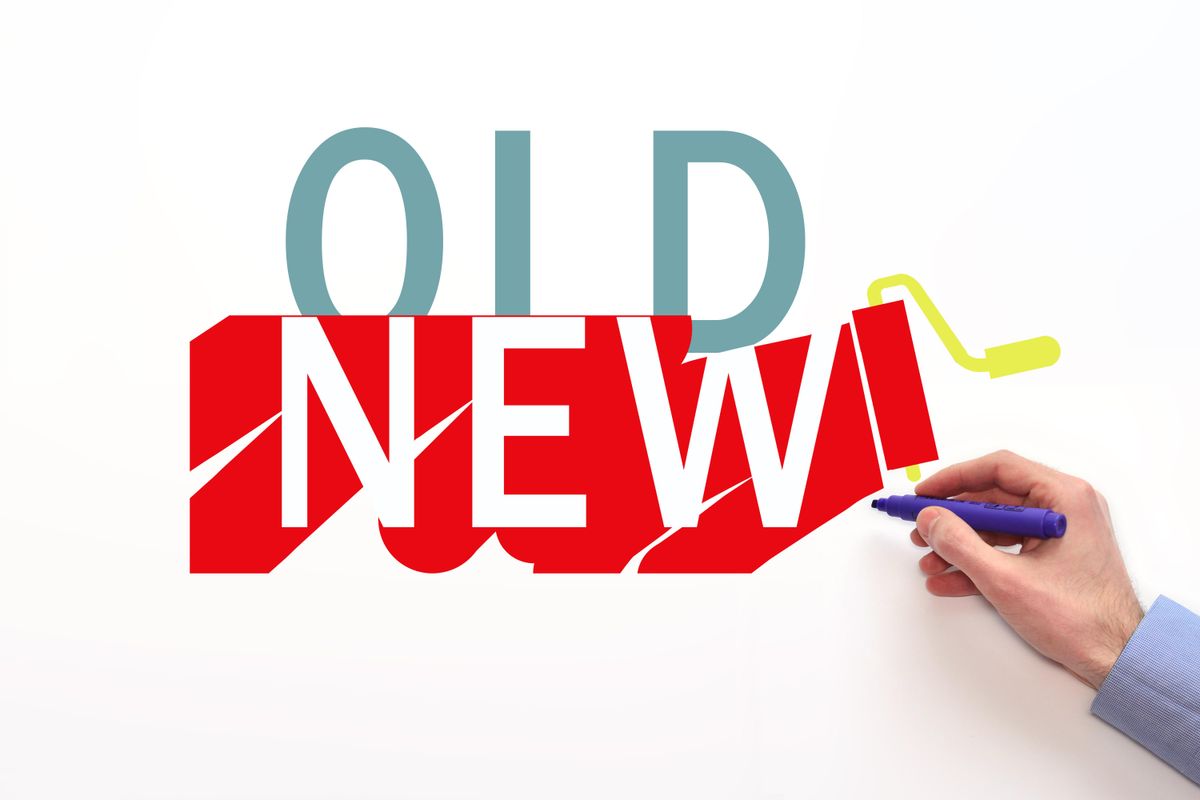 Rebranding business with new sign