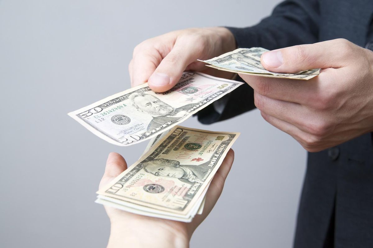Receiving money