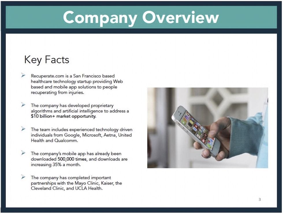 recuperate company overview slide