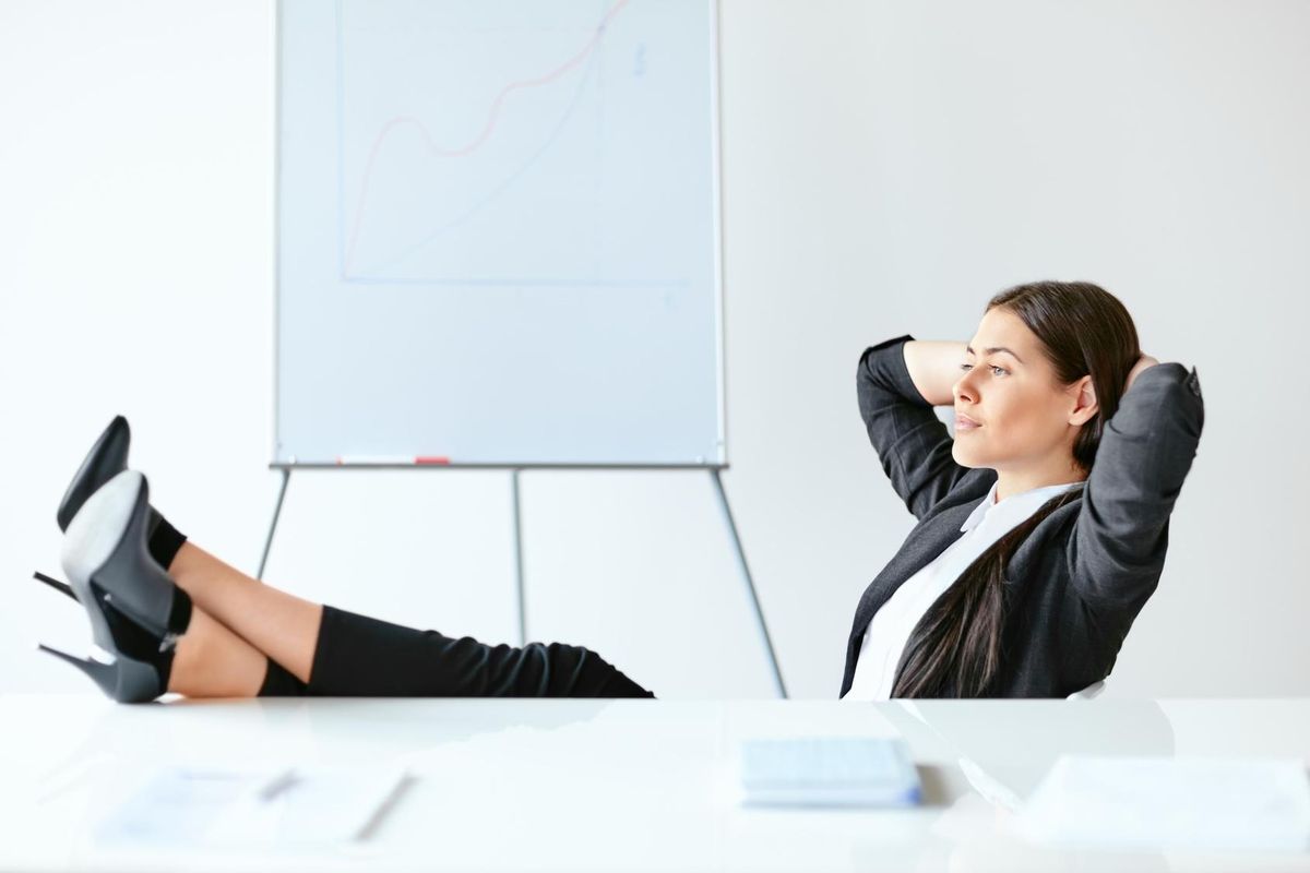 relaxed business woman