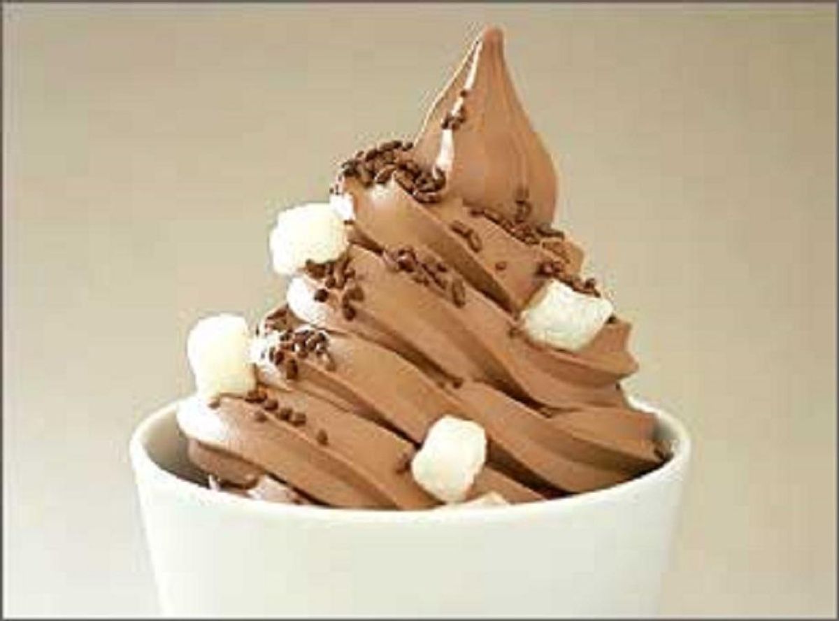 RESTAURANTS: chocolate frozen yogurt in a cup