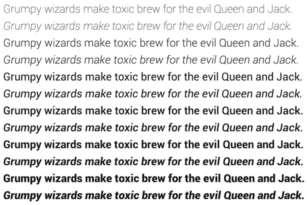 roboto font