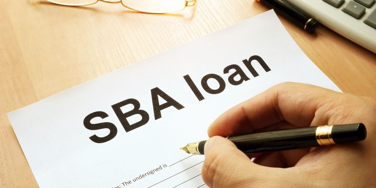 SBA loan form on a table