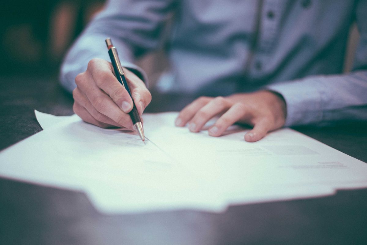 Signing for a small business loan