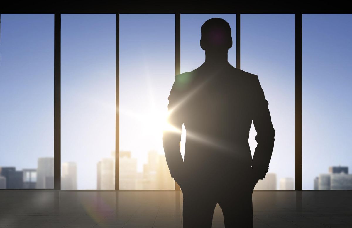 silhouette of business man