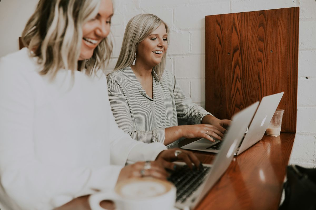 Sisters working together in a family business
