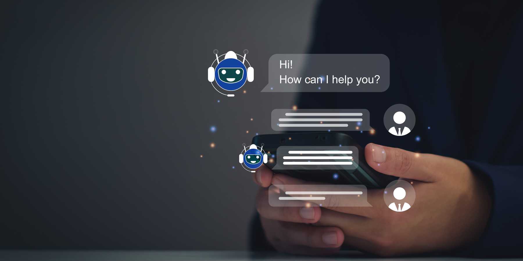 Small business customer using an AI customer service agent