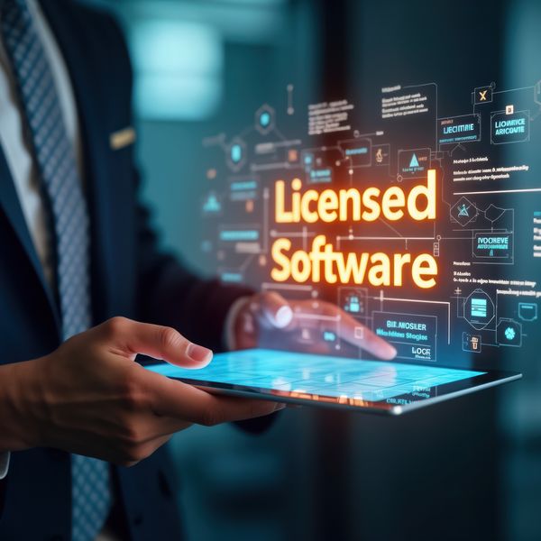 Small business owner choosing not to use pirated software