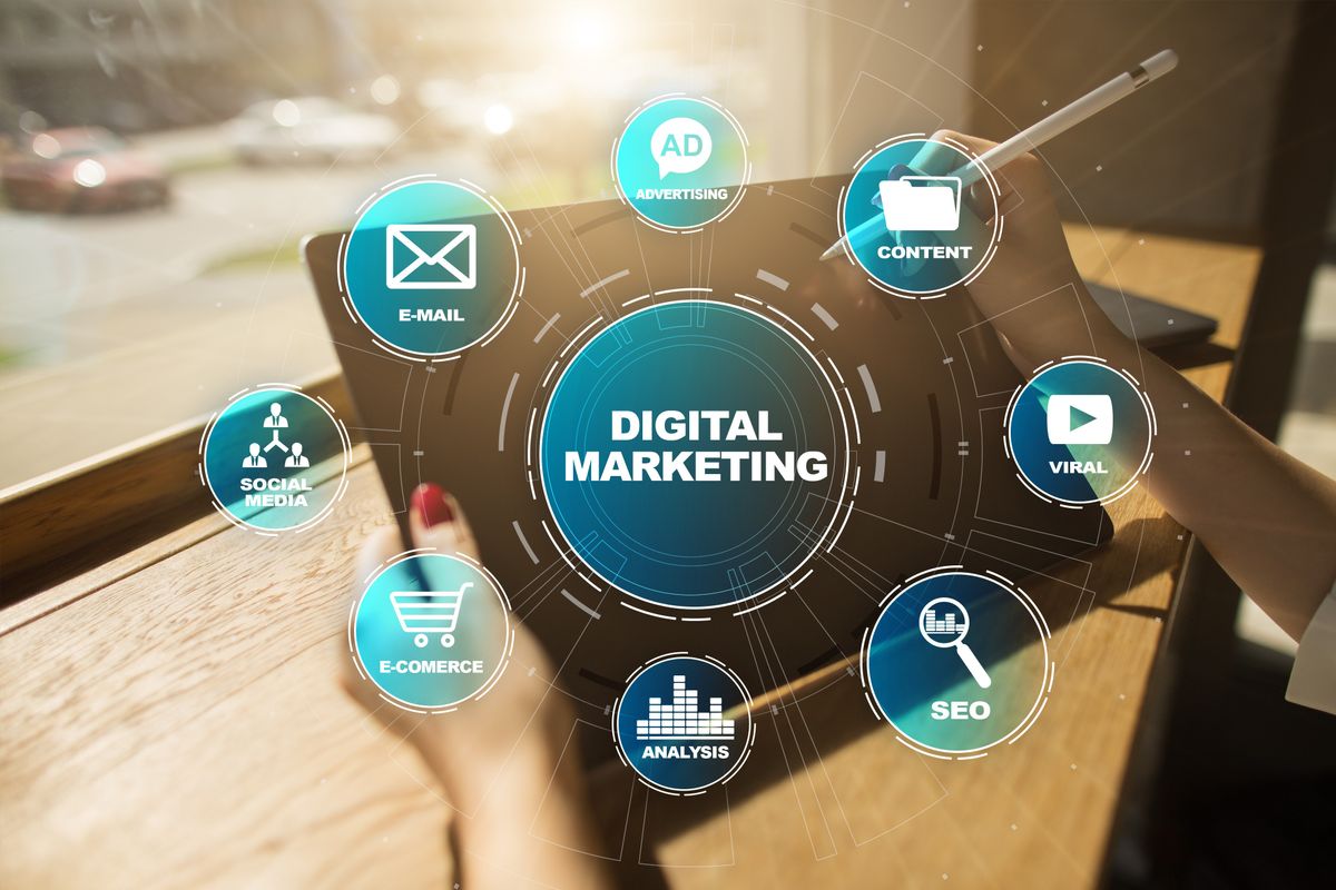 Small business owner using digital marketing to compete with big brands