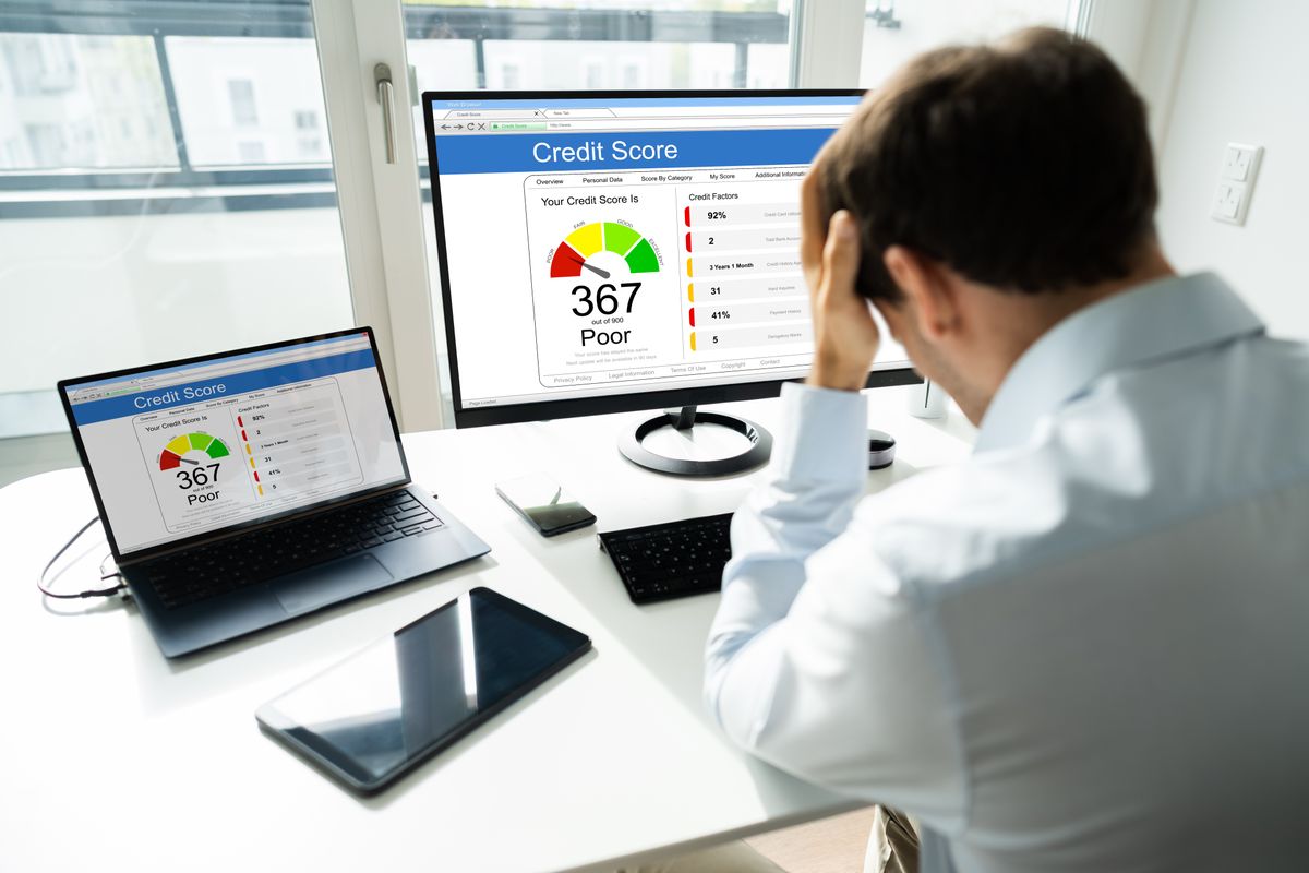Small business owner with a low credit score