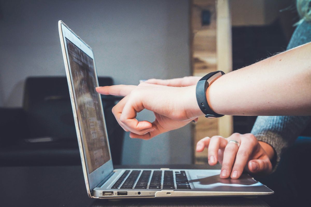 Small business owners doing A/B testing on a website