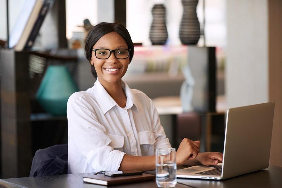 smiling businesswoman