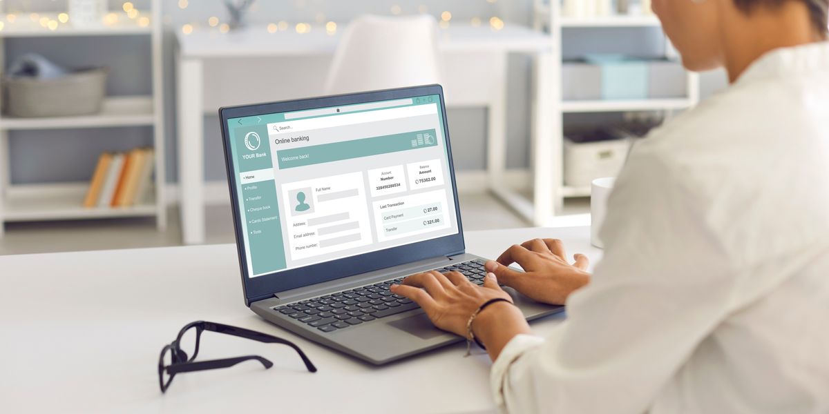 sole proprietor of a business logging into her bank account - Business Help and Advice Sole Proprietor Accessing Business Bank Account