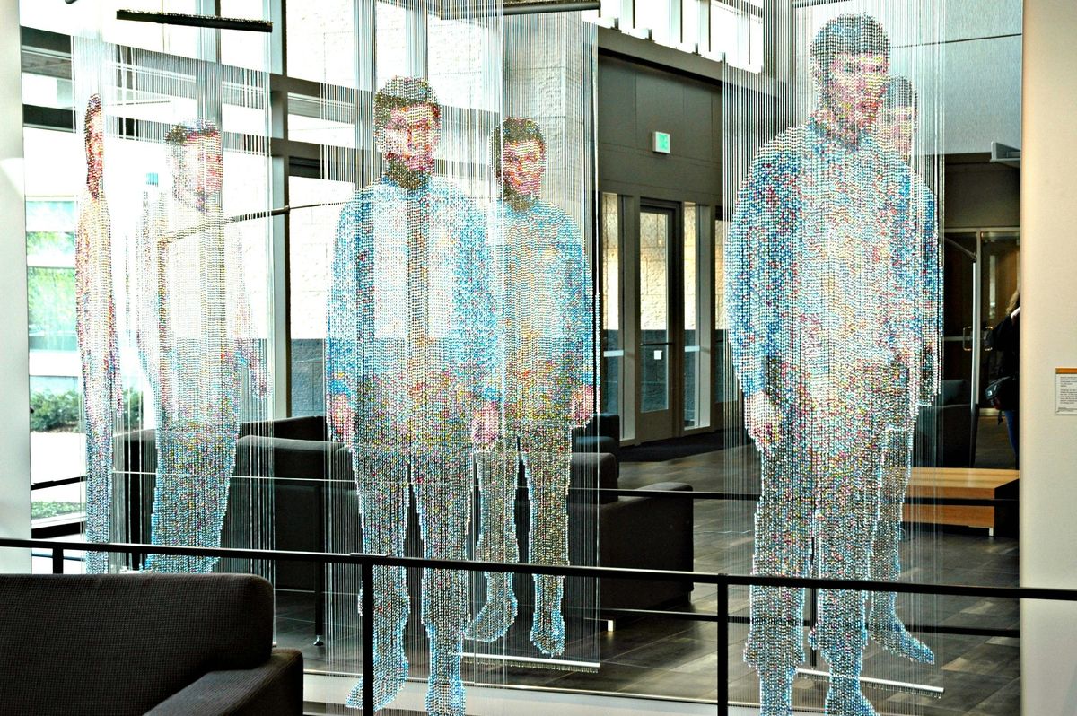 Star Trek characters being beamed up