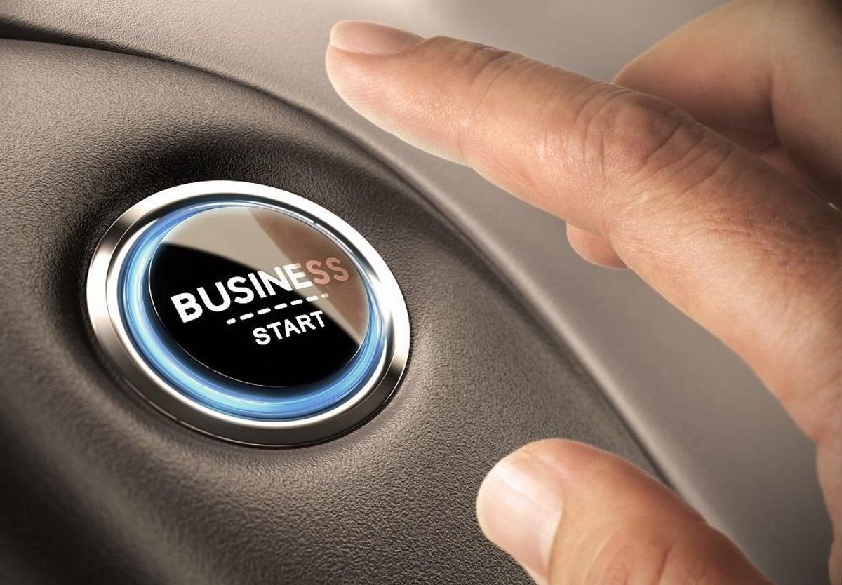 Starting a business concept graphic
